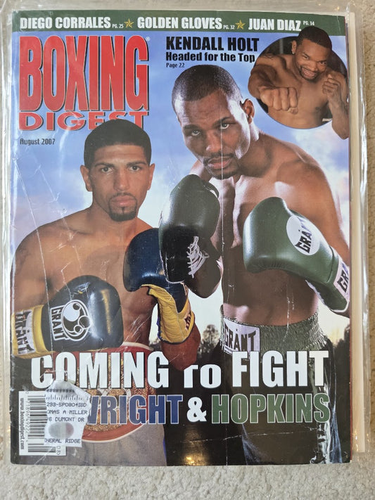 2007 August Boxing Digest Magazine Wright Hopkins