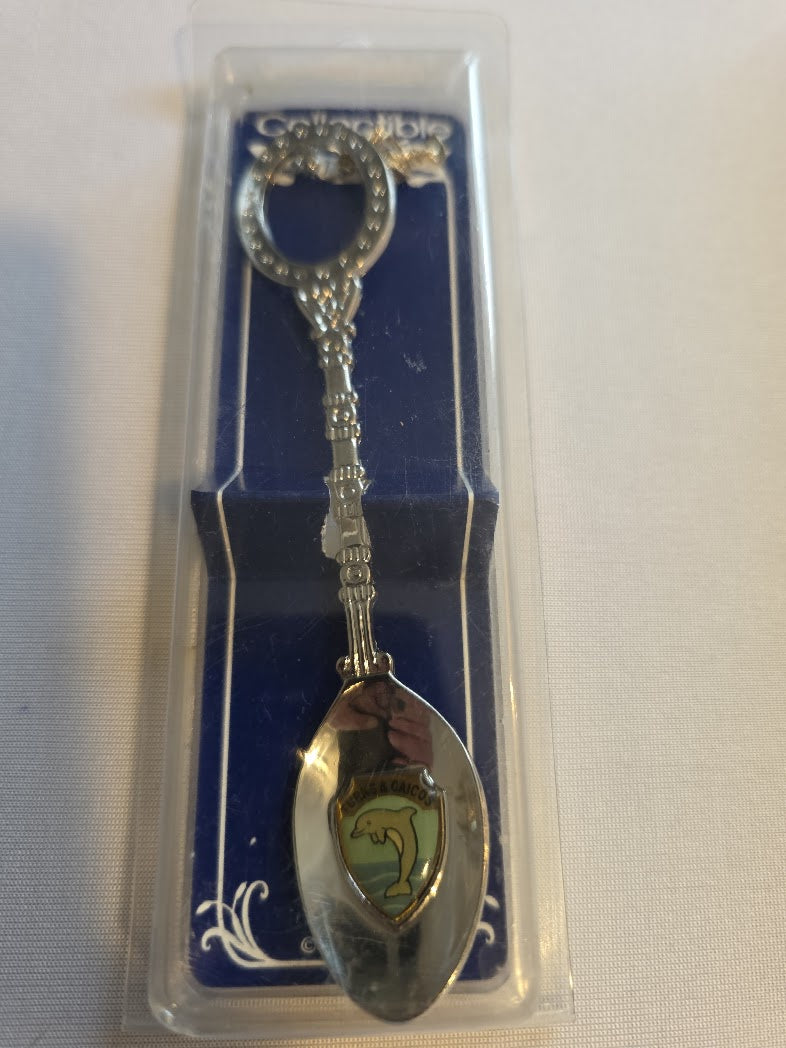 vintage collectible souvenir spoon from Turks & Caicos DOLPHIN
