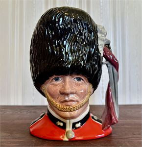 Royal Doulton The Guardsman Large Character Jug D6755 7.5" England
