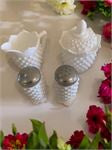 Vintage Fenton Milk Glass Hobnail Salt & Pepper Shakers, Creamer, Sugar Bowl