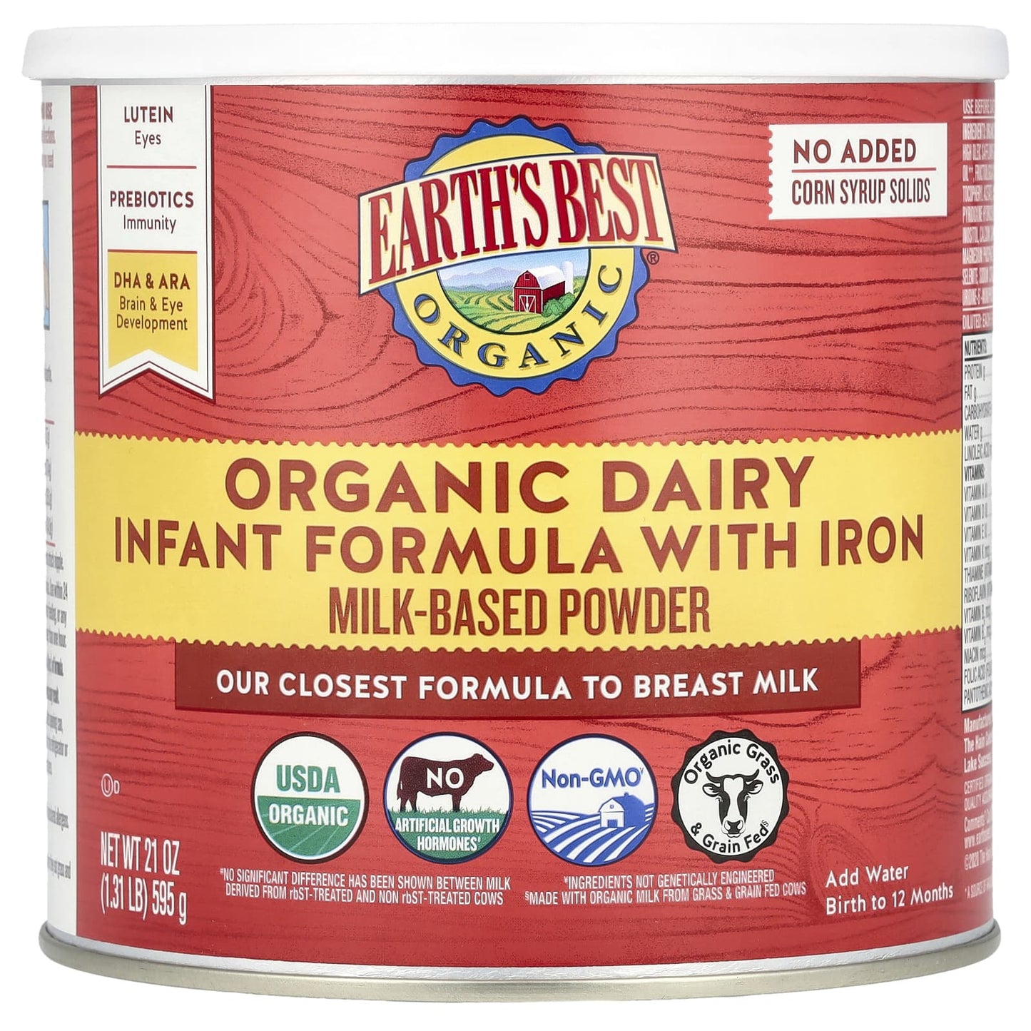 Earth's Best Organic Infant Formula with Iron