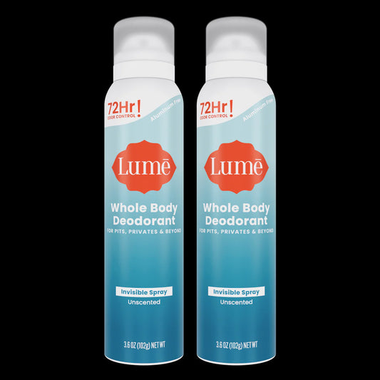 LUME UNSENTED MANDO Spray Deodorant 2-Pack