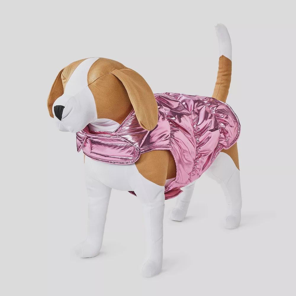 Puffer Dog Vest - Boots & Barkley™ Metallic Pink SIZE LARGE