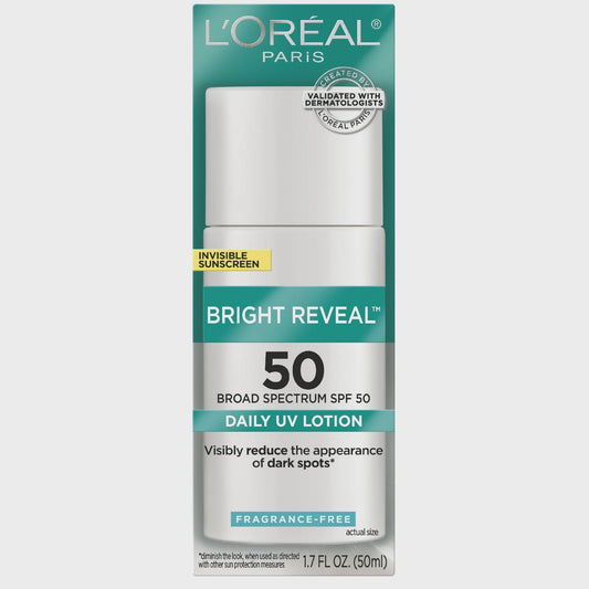 Loreal Paris Bright Reveal Daily UV Lotion SPF 50 3 oz