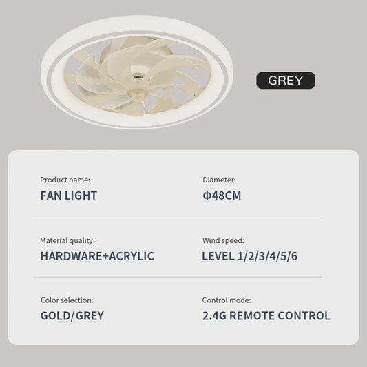 Leccio  New Ceiling Fan Light 20 INCH W/REMOTE