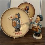 Hummel Goebel Postman Figurine TM2 & 1983 Annual Plate