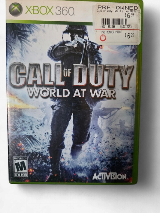 Call of Duty: World at War - Great condition - Xbox 360 NO MANUAL