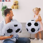 Fluffy Soccer Balls Plush Pillow,Soft Soccer Ball Stuffed Toys,Decorative Soccer & Football Pillow Cushion Throw Pillow,Football Plushies Plush Doll for Home Deco Kids Big Sports Toy Gift