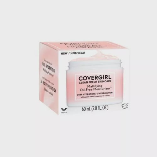 Covergirl Clean Fresh Skincare Mattifying Oil Free Moisturizer Normal to Oily Skin 2 fl oz